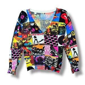 Miss Sixty AOP Punk Records Cardigan